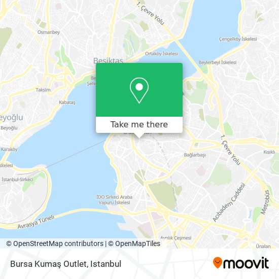 Bursa Kumaş Outlet map