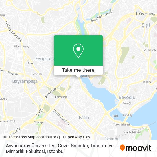 Ayvansaray Üniversitesi Güzel Sanatlar, Tasarım ve Mimarlık Fakültesi map
