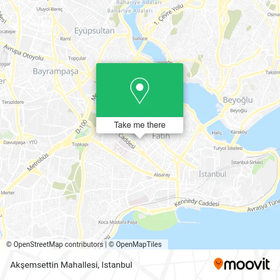 Akşemsettin Mahallesi map