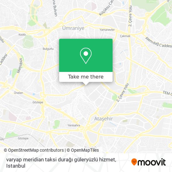 varyap meridian taksi durağı güleryüzlü hizmet map