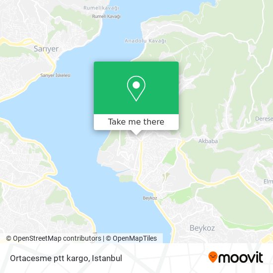 Ortacesme ptt kargo map