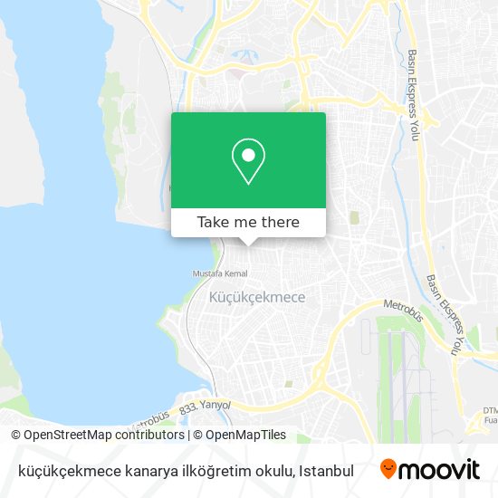 küçükçekmece kanarya ilköğretim okulu map