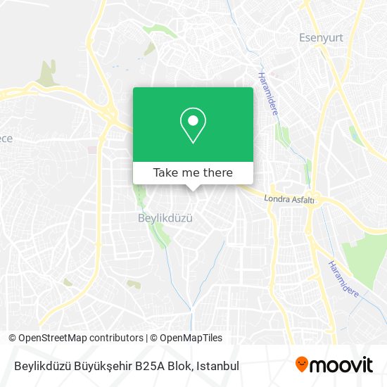 Beylikdüzü Büyükşehir B25A Blok map