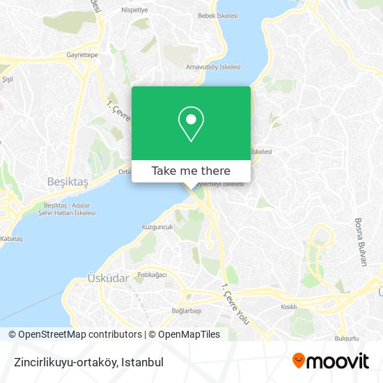 Zincirlikuyu-ortaköy map