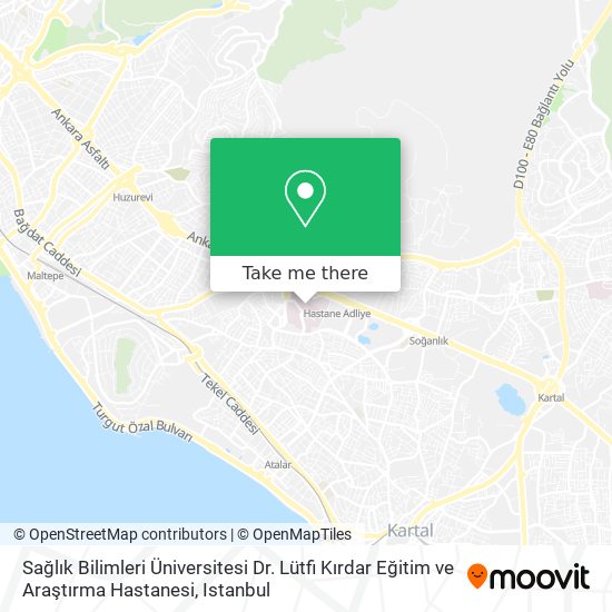 Sağlık Bilimleri Üniversitesi Dr. Lütfi Kırdar Eğitim ve Araştırma Hastanesi map