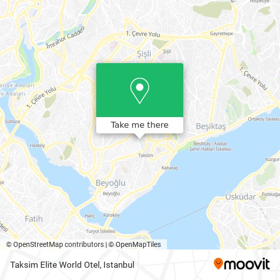 Taksim Elite World Otel map