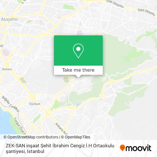 ZEK-SAN inşaat Şehit İbrahim Cengiz İ.H Ortaokulu şantiyesi map