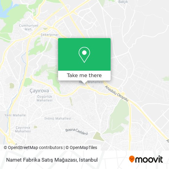 Namet Fabrika Satış Mağazası map