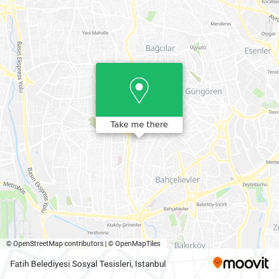 Fatih Belediyesi Sosyal Tesisleri map