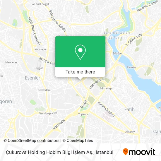 Çukurova Holding Hobim Bilgi İşlem Aş. map