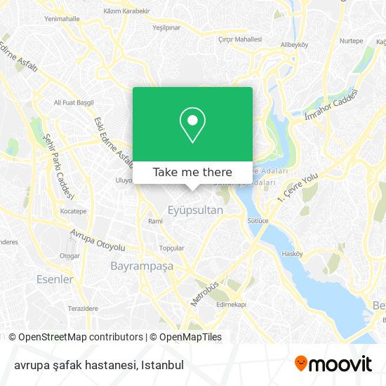 avrupa şafak hastanesi map