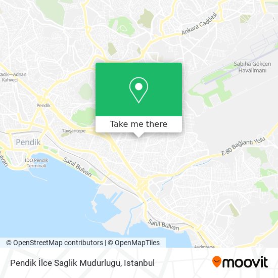 Pendik İlce Saglik Mudurlugu map