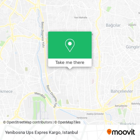 Yenibosna Ups Expres Kargo map