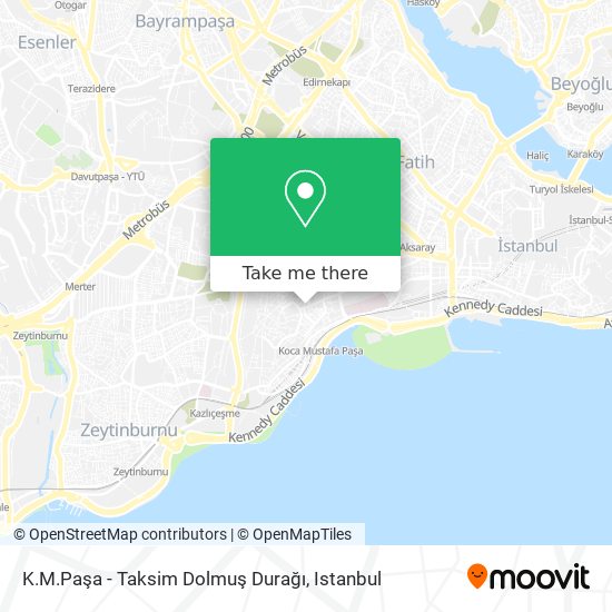 K.M.Paşa - Taksim Dolmuş Durağı map