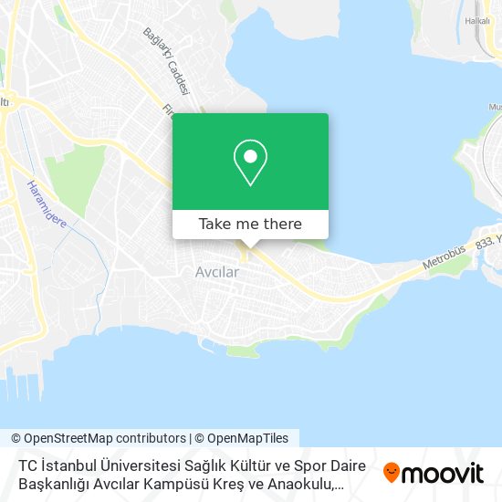TC İstanbul Üniversitesi Sağlık Kültür ve Spor Daire Başkanlığı Avcılar Kampüsü Kreş ve Anaokulu map