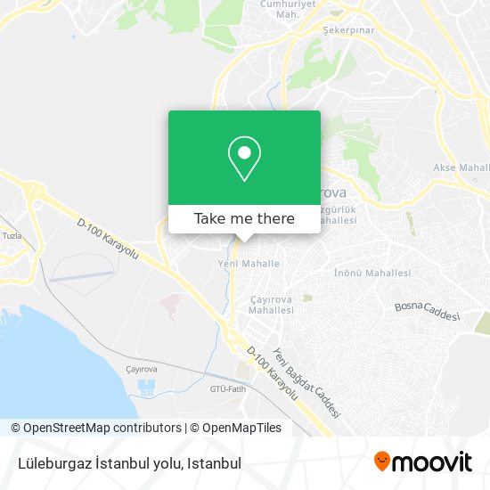 Lüleburgaz  İstanbul yolu map