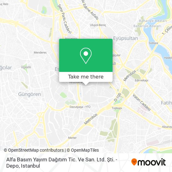 Alfa Basım  Yayım Dağıtım Tic. Ve San. Ltd. Şti. - Depo map