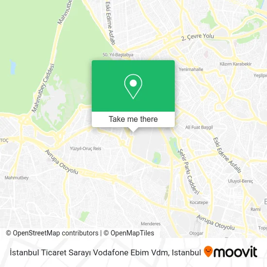 İstanbul Ticaret Sarayı Vodafone Ebim Vdm map