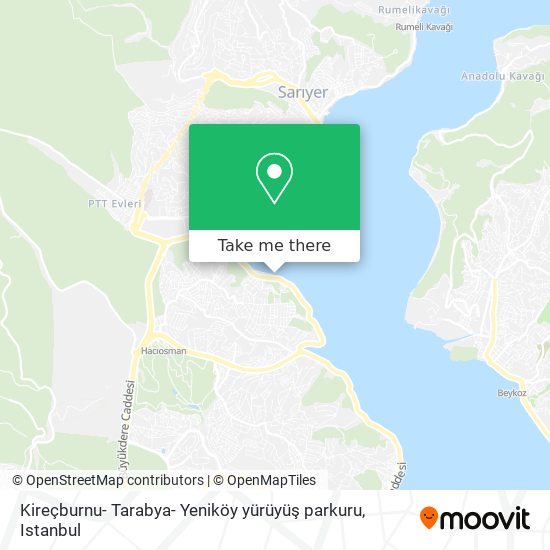 Kireçburnu- Tarabya- Yeniköy yürüyüş parkuru map