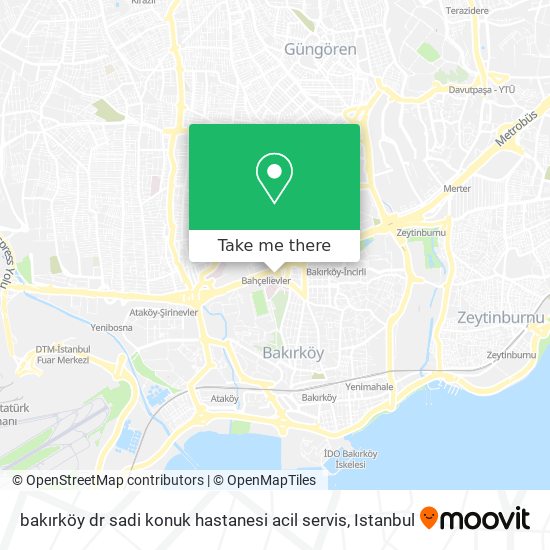 bakırköy dr sadi konuk hastanesi acil servis map