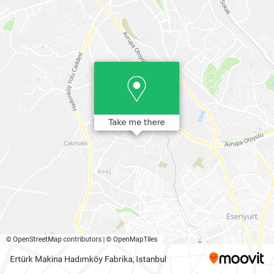 Ertürk Makina Hadımköy Fabrika map