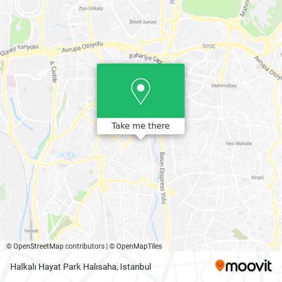 Halkalı Hayat Park Halısaha map