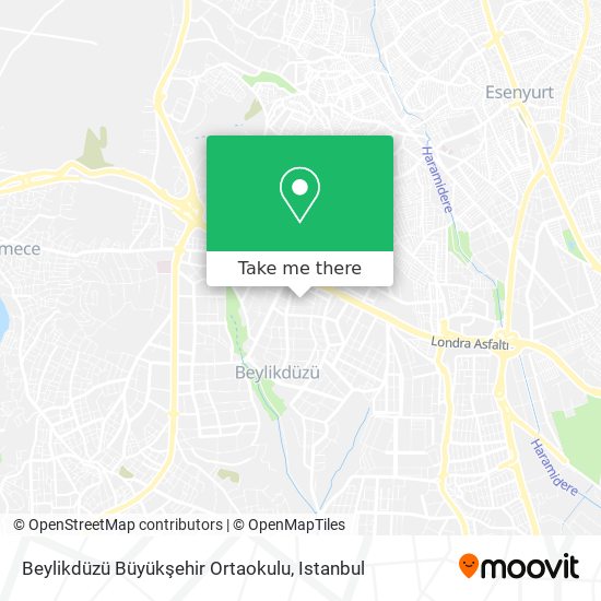 Beylikdüzü Büyükşehir Ortaokulu map