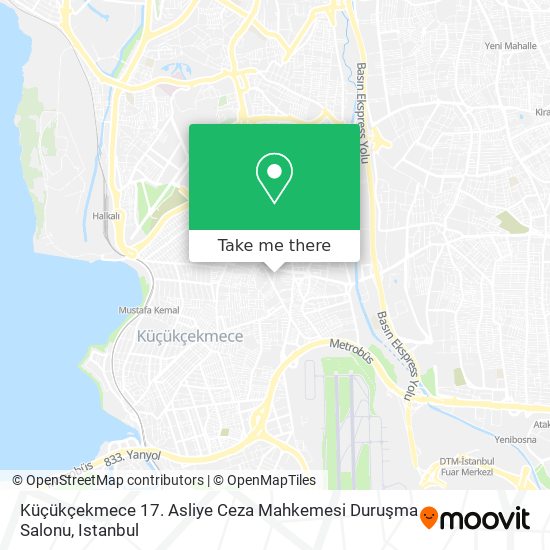 Küçükçekmece 17. Asliye Ceza Mahkemesi Duruşma Salonu map