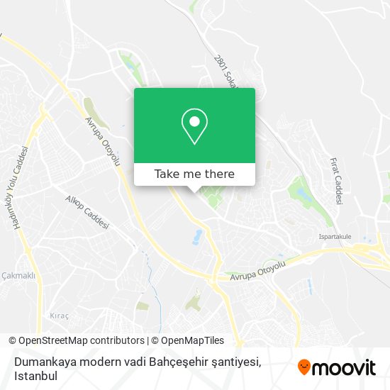 Dumankaya  modern vadi Bahçeşehir şantiyesi map