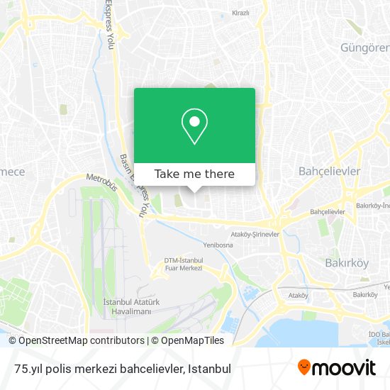 75.yıl polis merkezi bahcelievler map