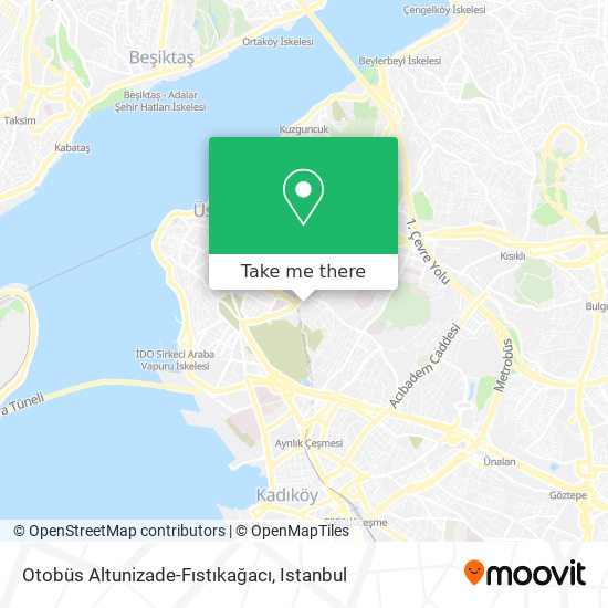 Otobüs Altunizade-Fıstıkağacı map
