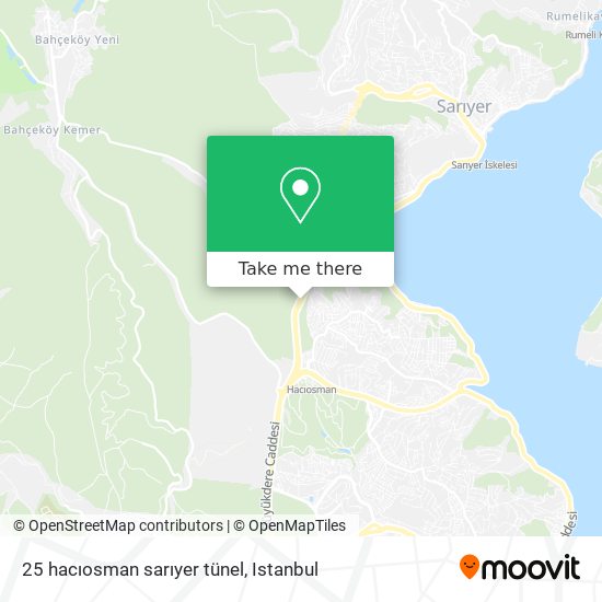 25 hacıosman sarıyer tünel map