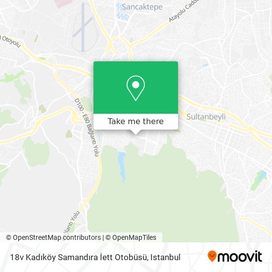 18v Kadıköy Samandıra İett Otobüsü map