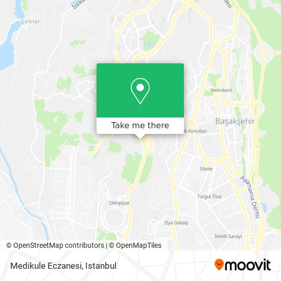 how to get to medikule eczanesi in basaksehir by bus or cable car