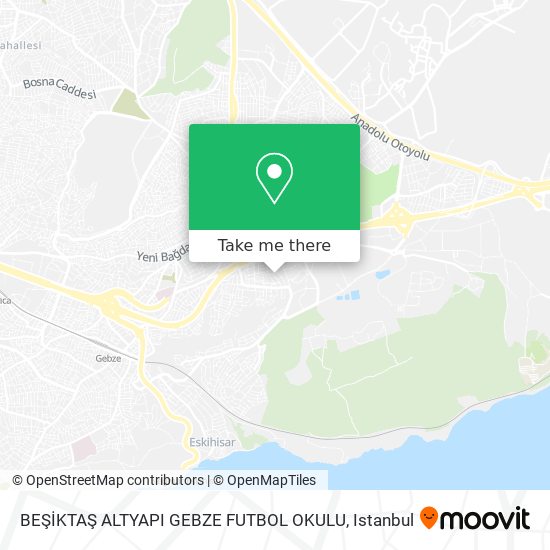 BEŞİKTAŞ ALTYAPI GEBZE FUTBOL OKULU map