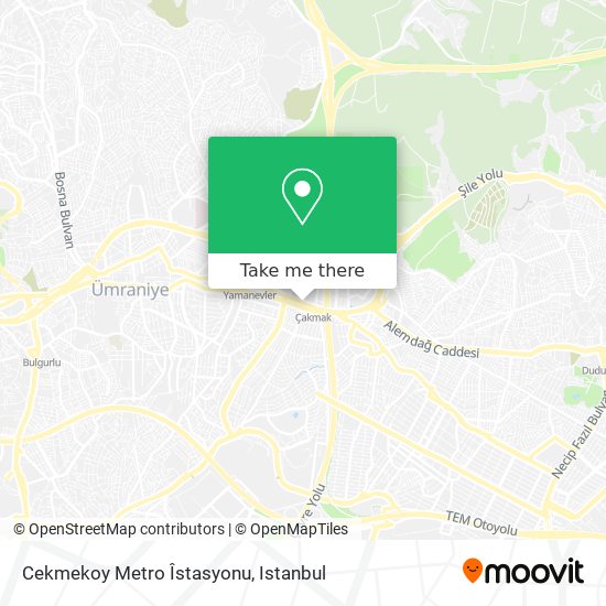 Cekmekoy Metro Îstasyonu map