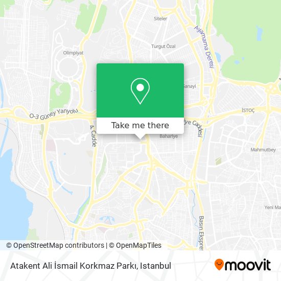 Atakent Ali İsmail Korkmaz Parkı map
