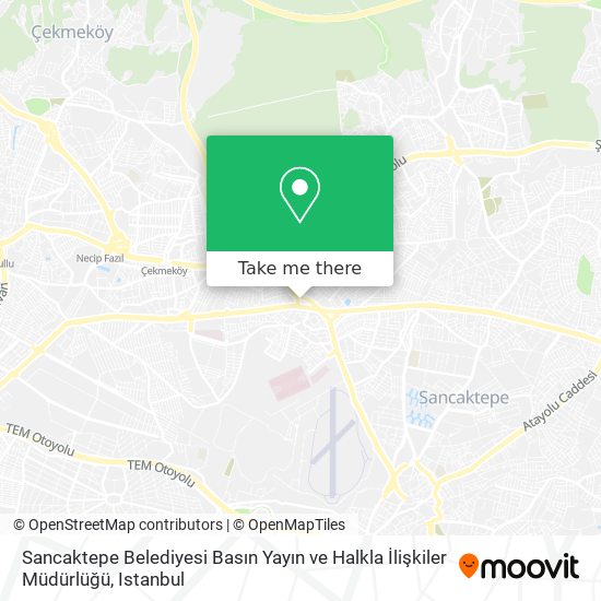 Sancaktepe Belediyesi Basın Yayın ve Halkla İlişkiler Müdürlüğü map