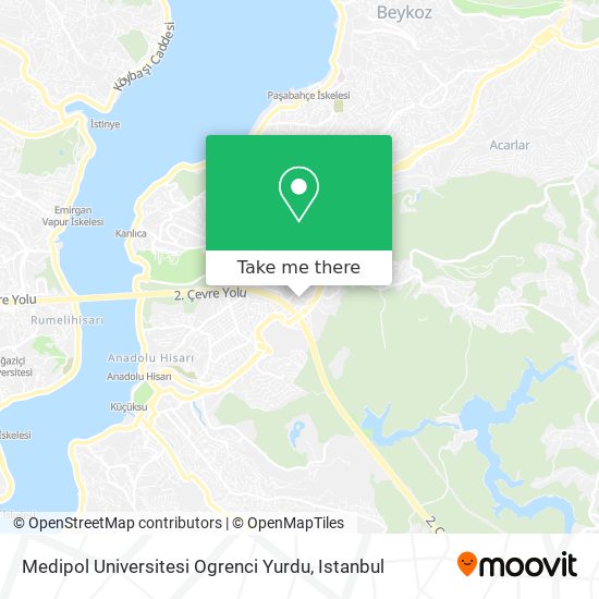 Medipol Universitesi Ogrenci Yurdu map