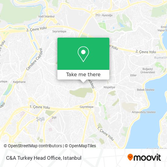 C&A Turkey Head Office map