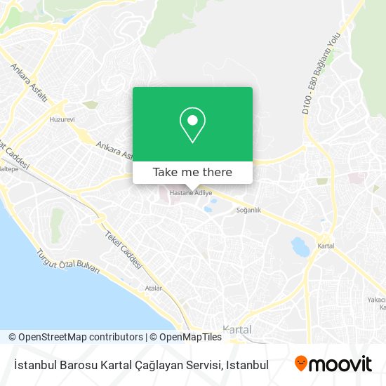 İstanbul Barosu Kartal Çağlayan Servisi map