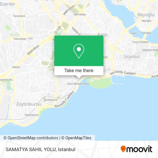 SAMATYA SAHIL YOLU map