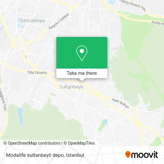 Modalife sultanbeyli depo map