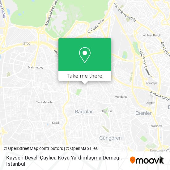 Kayseri Develi Çaylıca Köyü Yardımlaşma Dernegi map