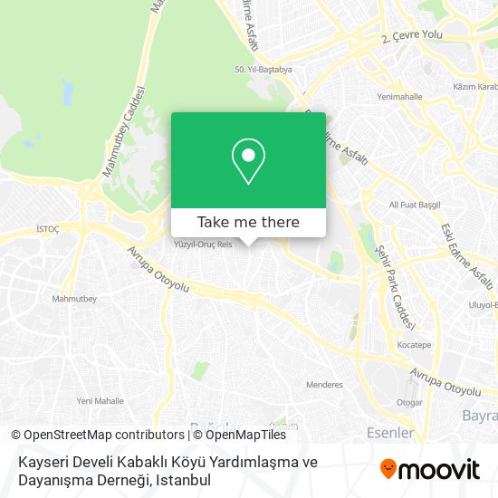 Kayseri Develi Kabaklı Köyü Yardımlaşma ve Dayanışma Derneği map