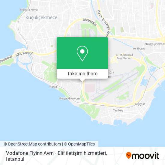 Vodafone Flyinn Avm - Elif iletişim hizmetleri map