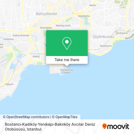 Bostancı-Kadıköy-Yenikapı-Bakırköy Avcılar Deniz Otobüsüsü map