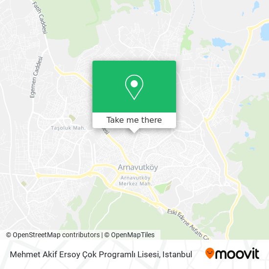 Mehmet Akif Ersoy Çok Programlı Lisesi map