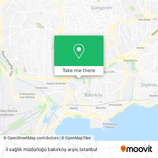 il sağlık müdürlüğü bakırköy arşiv map