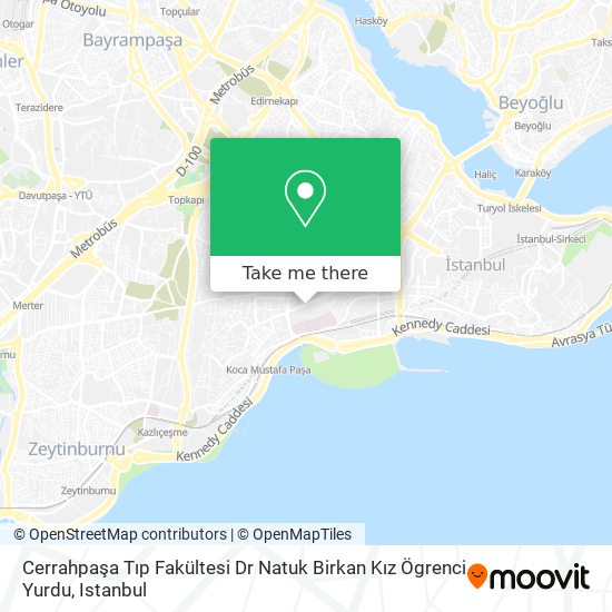 Cerrahpaşa Tıp Fakültesi Dr Natuk Birkan Kız Ögrenci Yurdu map